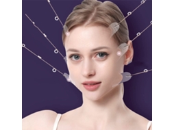 MEOIRUERY Fita De Levantamento Facial 20 Peças Fita Para Rosto Transparente Invisible Adesivo Facial Em V Com 8 Cordas
