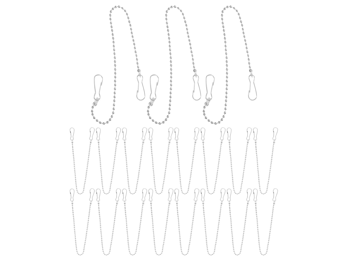 Conjunto De 24 Correntes De Aço Inoxidável Com Ganchos Para Pendurar.