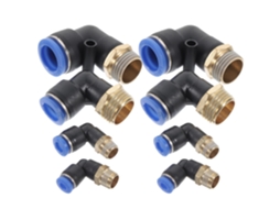 Kit De Conexão Pneumática Rápida, Conector De Crimpagem Para Cobre E Plástico