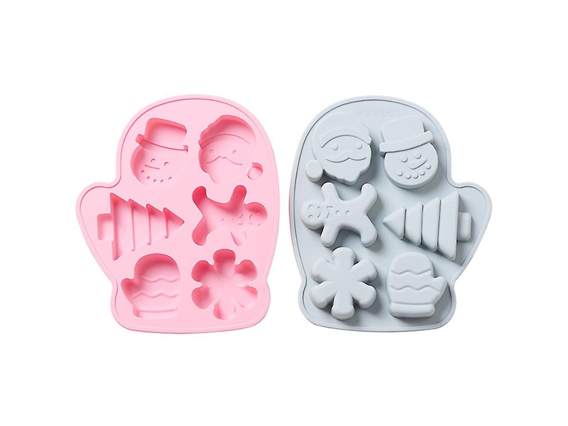 2 Peças De Molde De Silicone Para Bolo De Natal