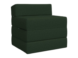 Sofá Cama Dobrável Verde escuro 200 X 70 X 15 Cm Tecido SYFAX