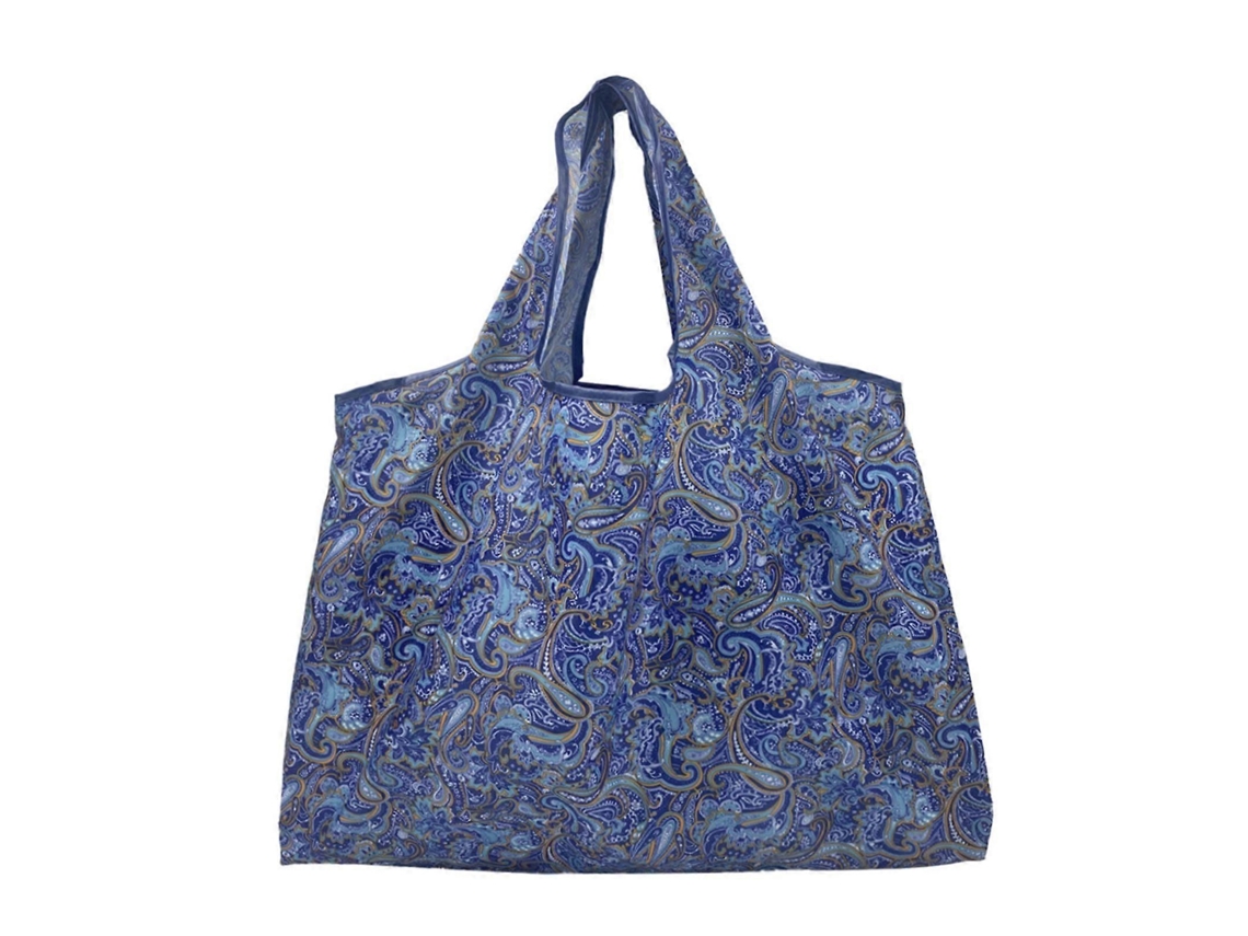 Sacola de Compras Reutilizável Qinghai com Estampas Exclusivas, Dobrável, Portátil, de Grande Capacidade e Impermeável, em Tecido Oxford. GOKOCO