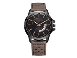 Reloj Deportivo Hannah Martin Con Calendario Pulsera Transpirable Cuarzo Marrón Oscuro