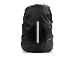 Mochila impermeável Slowmoose com capa de chuva refletiva, preta, média