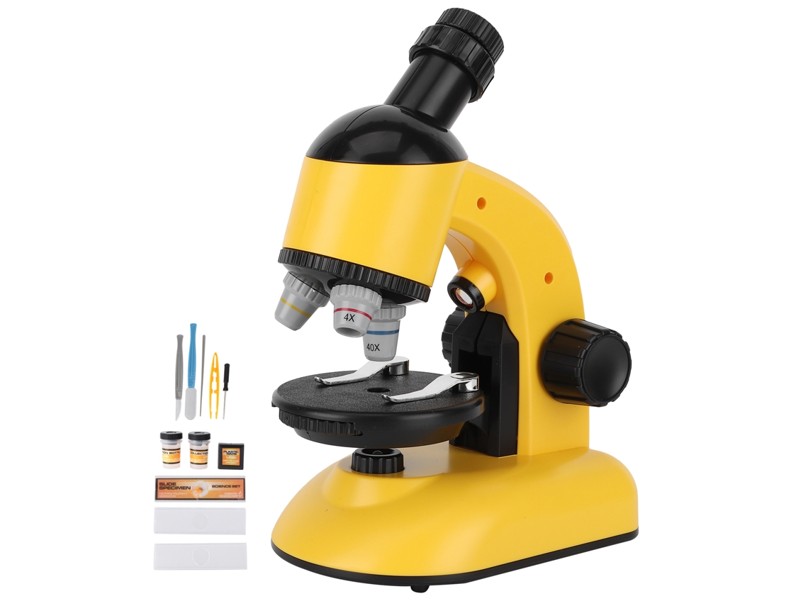 Microscópio infantil 40x 1200x com cabeça rotativa 360° MARCA