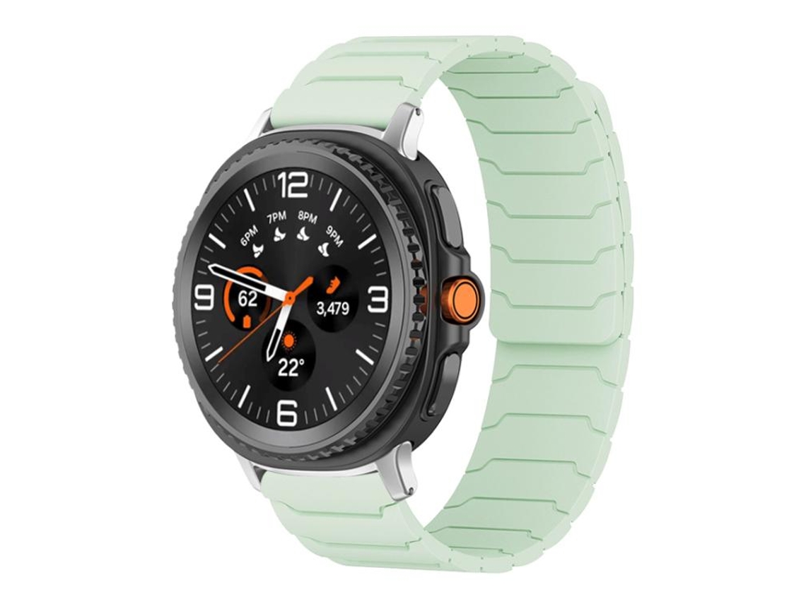 Bracelete Silicone Magnético Verde Menta para Samsung Galaxy Watch 8 / 8 Classic XIAOMOYU