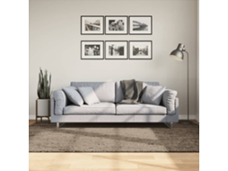 Vidaxl Tapete De Pelo Alto Aspeto Brilhante Istan 160x230 Cm Cinzento