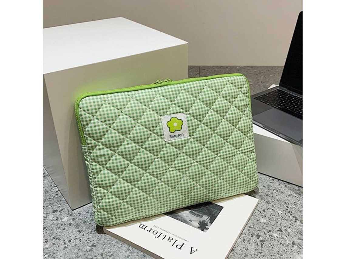 Lurelia Bolsa Para Portátil 13 Polegadas, Resistente À Água, Antichoque, Em Algodão, Verde