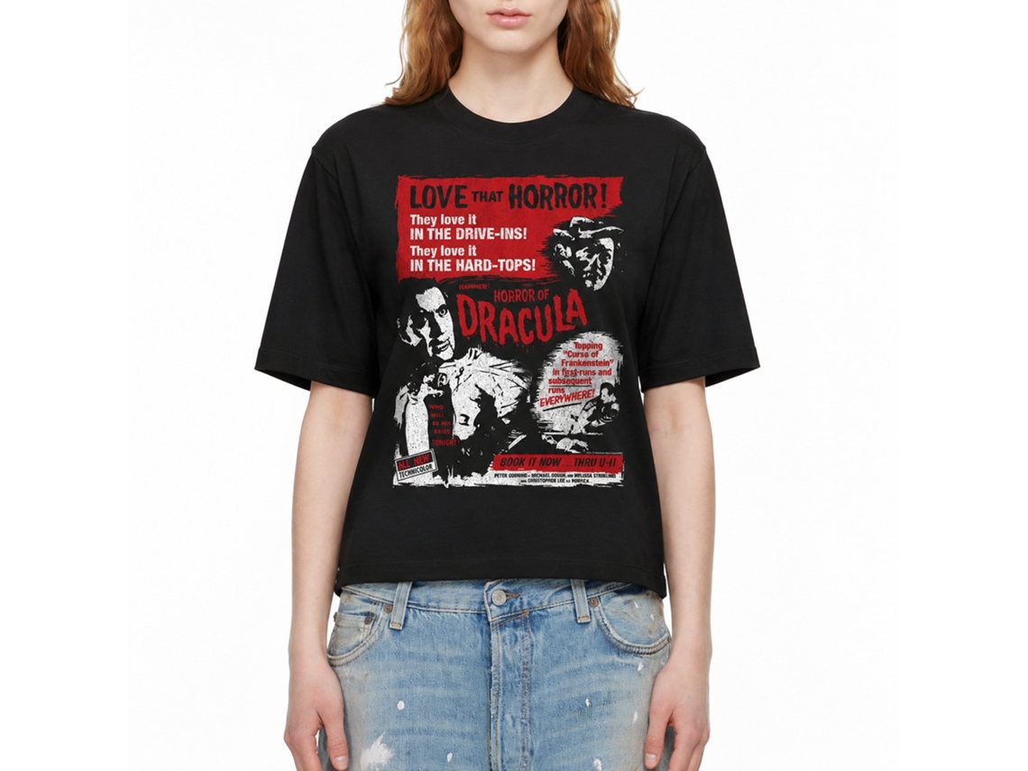 Rockinstone Horror Movies Love That Horror Black Adult T-shirt Size:l