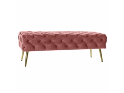 Banco DKD HOME DECOR (Rosa - Poliéster - 45 x 120 x 40 cm)