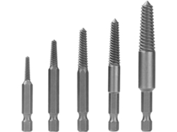 Conjunto De 5 Extratores Parafusos Sextavados Em Aço Carbono, Adequados Para Remover