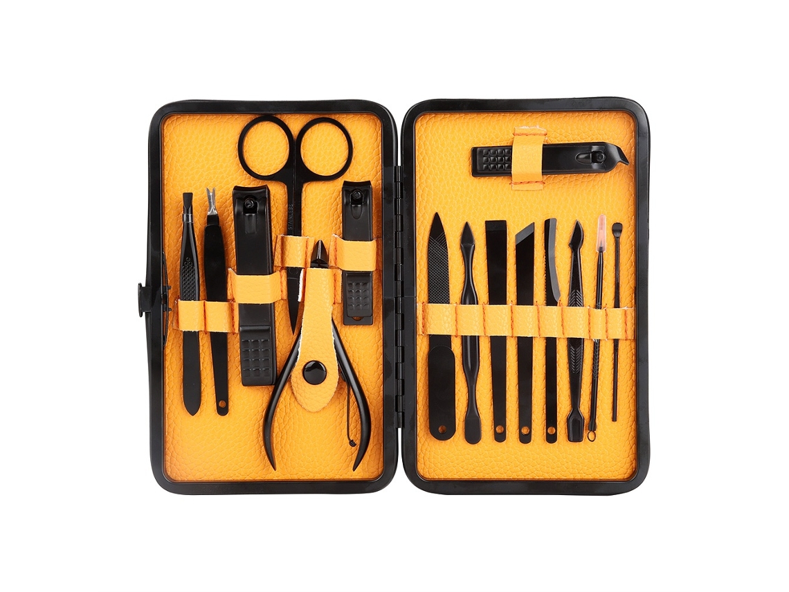 Lurelia Kit De Manicure E Pedicure 15 Peças, Em Aço Inoxidável, Portátil, Com Estojo, Para Cuidados Pessoais
