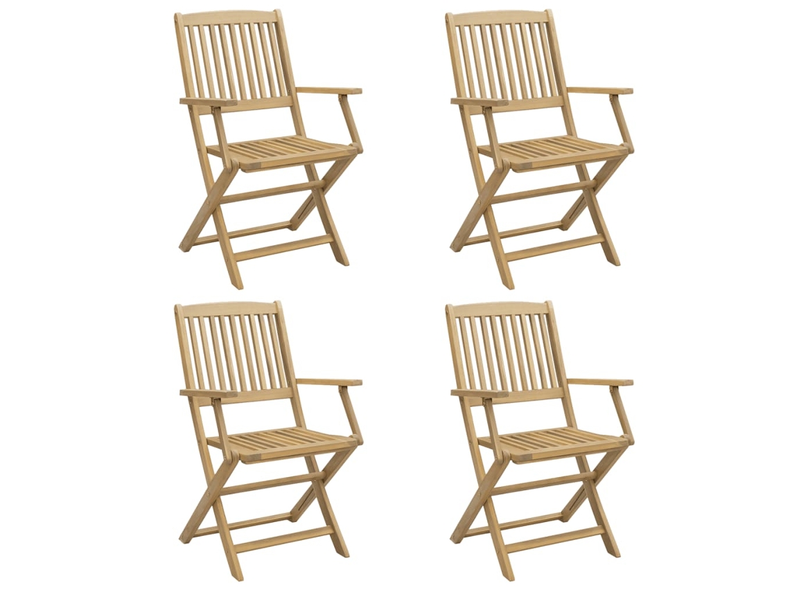 Folding Chair, Folding Chairs Vidaxl Marrom Madeira De Acácia (n/a)