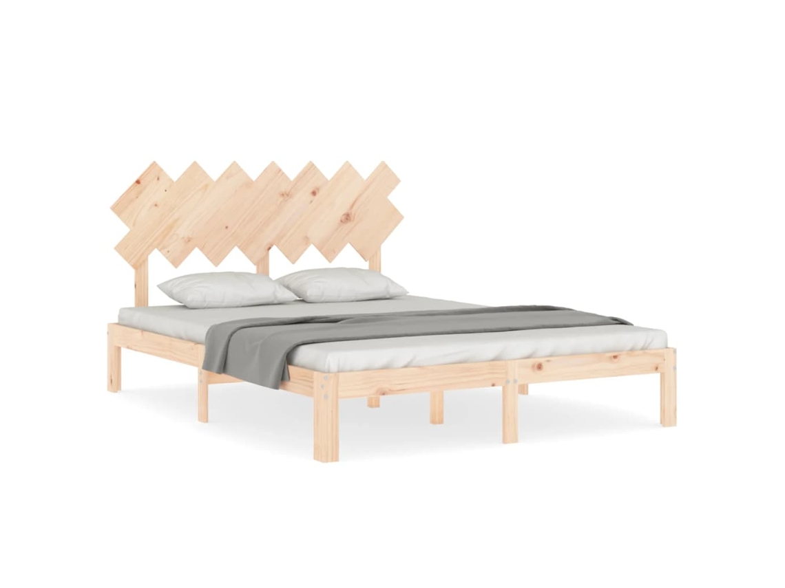Estrutura de Cama King Size com Cabeceira Madeira Maciça MAISON EXCLUSIVE (sem dimensões)