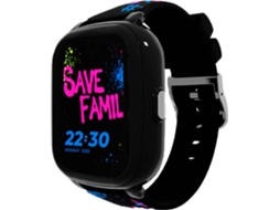 Smartwatch SAVEFAMILY Iconic Plus 2 Streamer para Crianças (Silicone - Preto)
