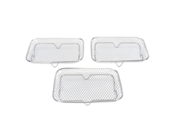 Conjunto de 3 suportes empilháveis Primerox para fritura em aço inoxidável 304