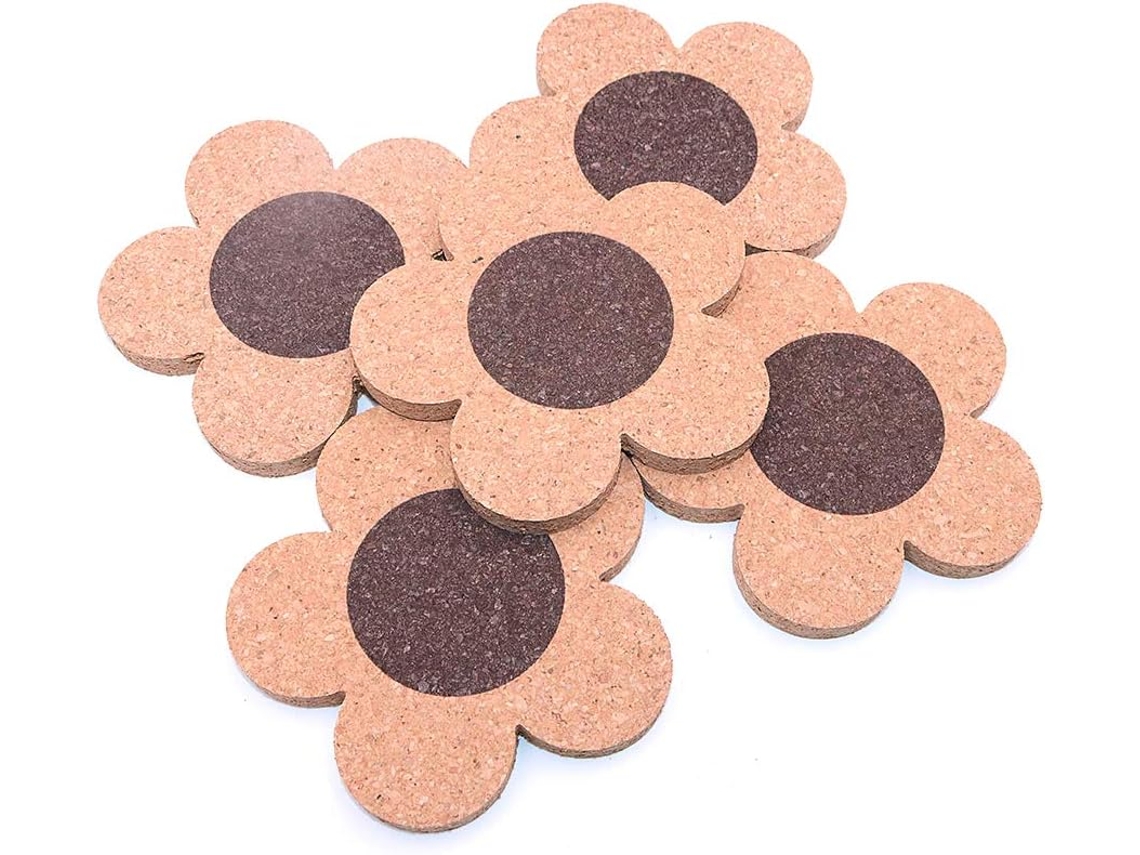 Peças De 4 Polegadas Porta Copos Isolantes Porta Copos De Cortiça Discos De Alimentos Slowmoose