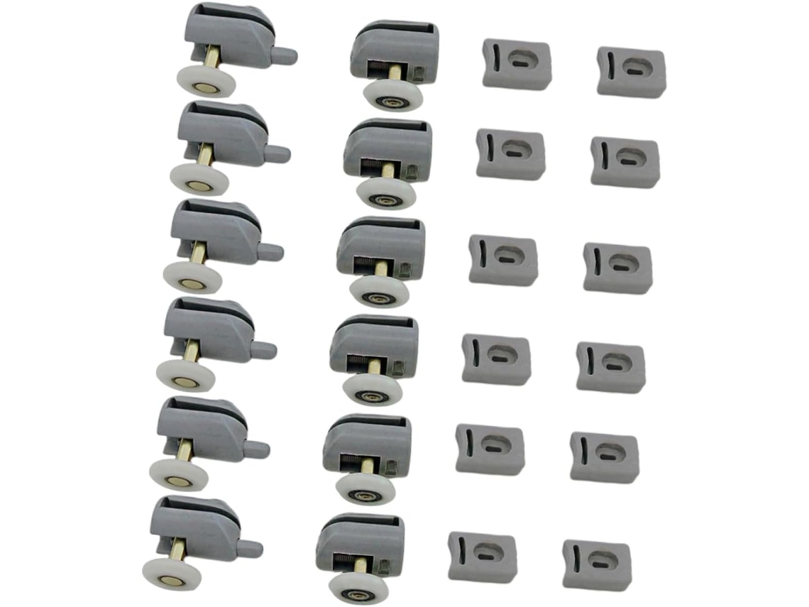 Conjunto De 12 Rodízios Para Porta De Box, Rodízios De Plástico Para Portas De Vidro, Silenciosos E Gokoco