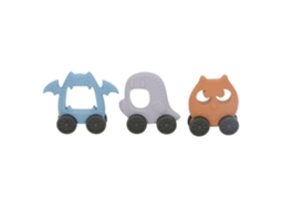 Mali kit de Chupetas de Halloween para Bebê com Silicone Seguro 3 Peças: Fantasma Coruja Animal Assustador