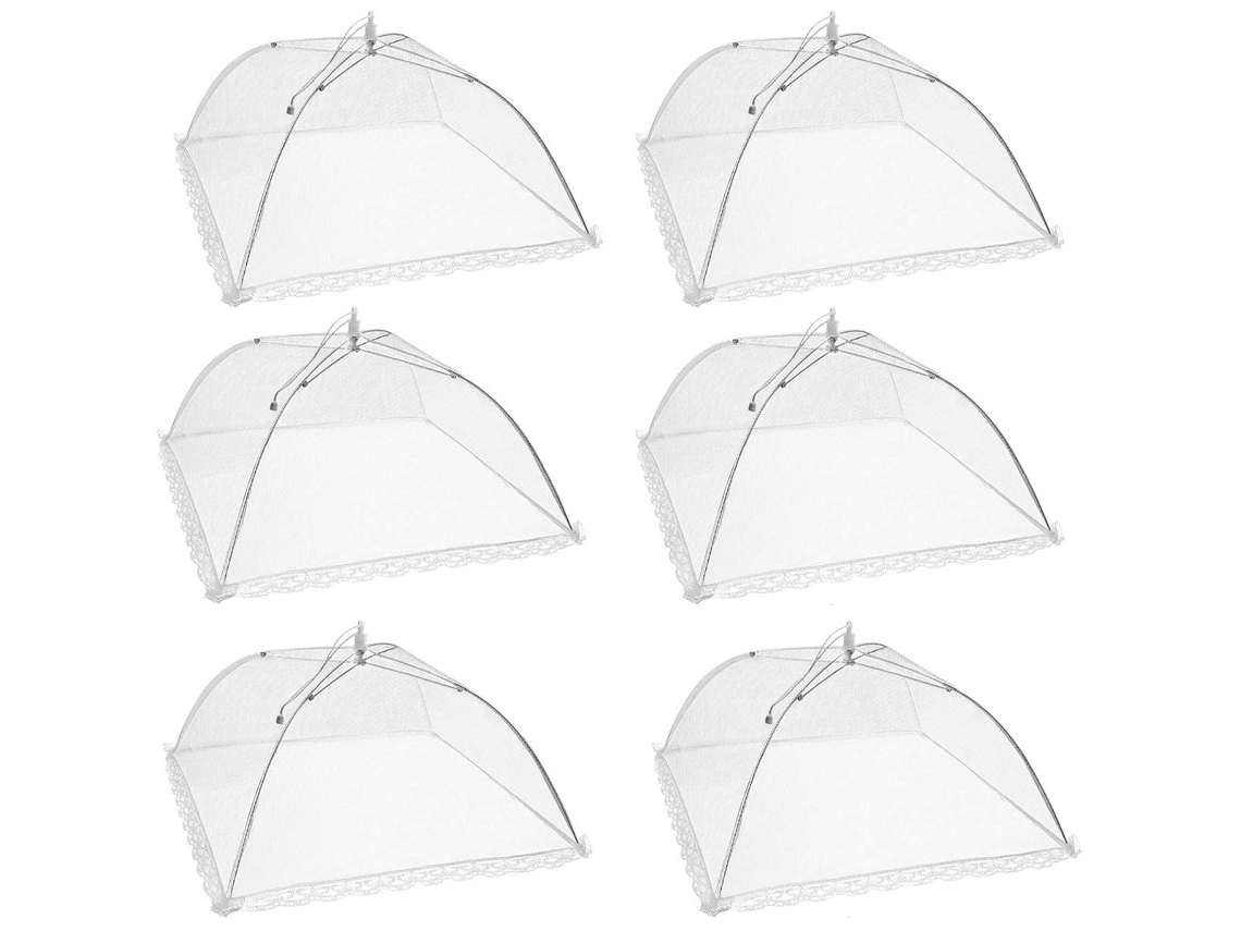 Cloches De Alimentação Pop-up Em Rede (6 Unidades) - Grande E Alta 43x43x25cm - Para Exterior,barracas,piqueniques,churrascos - Reutilizável E Dobráve