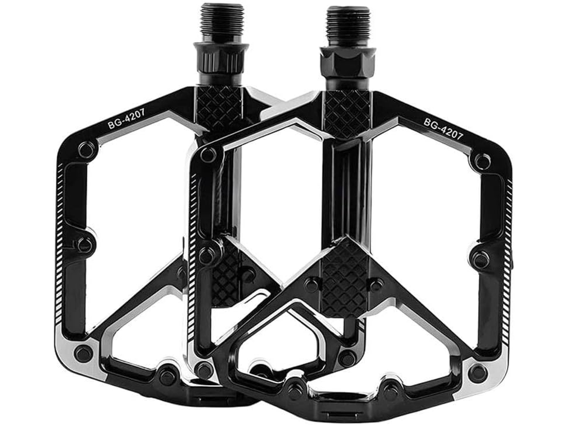 Pedais De Mtb Com Plataforma Grande E Refletores (pretos)