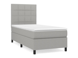 Box Spring Bed, Box Spring Beds Vidaxl Cinzeto Tecido (100 X 200 Cm)