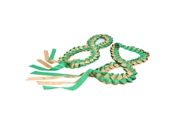 Colar de Graduação Fita Verde Ouro 2pcs 120cm