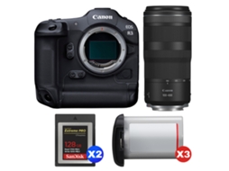 Eos R3 + Rf 100 400mm F/5.6 8 Is Usm + 2 Sandisk 128gb Extreme Pro Cfexpress Type B + 3 Canon Lp e19 + Ebook Pricedirect CANON