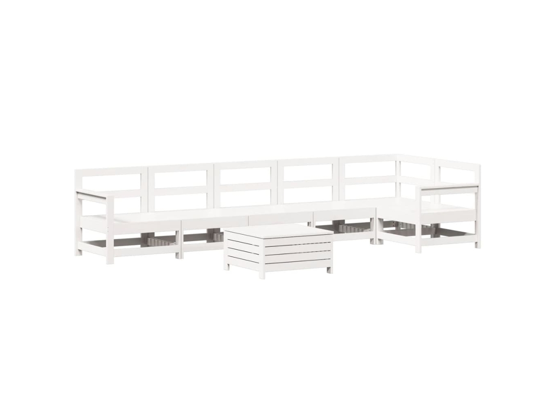 Garden Sofa Set, Garden Sofa Sets Vidaxl Branco Madeira De Pinho (n/a)