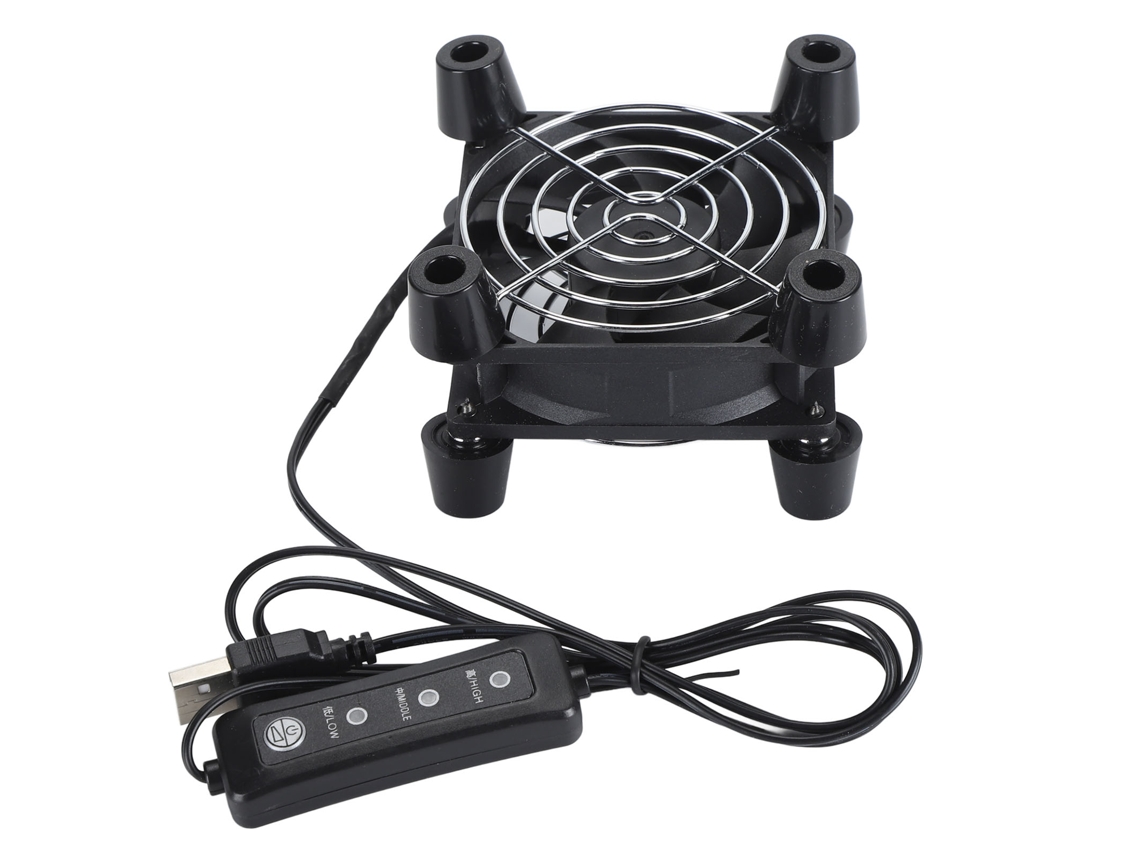 Ventilador De Refrigeração Silencioso Sem Escova Usb 5v De 3 Velocidades, 80mm, Para Gabinete De Pc, Xbox, Roteador E Dvr