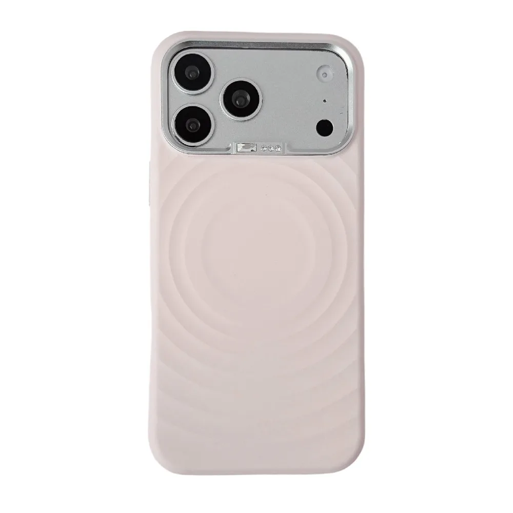 (rosa, Iphone 17) Capa Magnética De Silicone Líquido Para Celular, Compatível Com Magsafe, Com Proteção Metálica Na Moldura Da Câmera.
