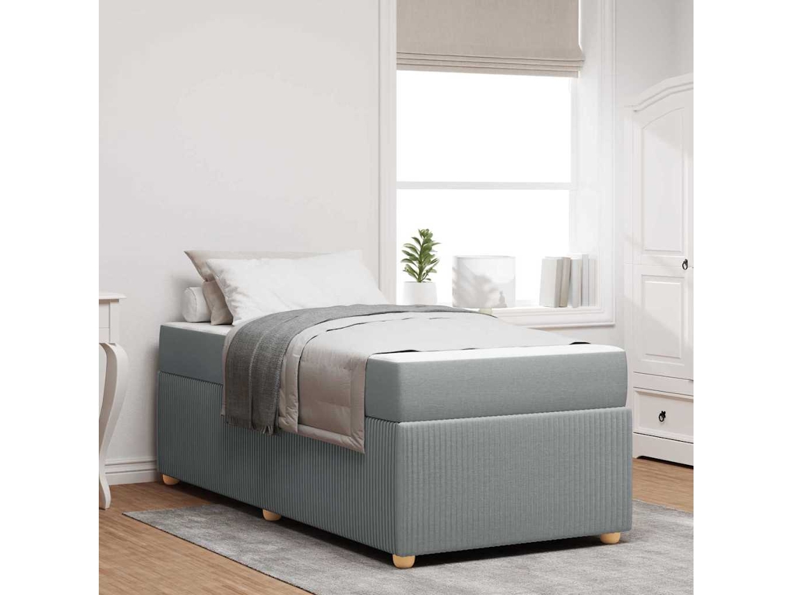 Vidaxl Estrutura Da Cama Cinzento-claro 80 X 200 Cm Tecido