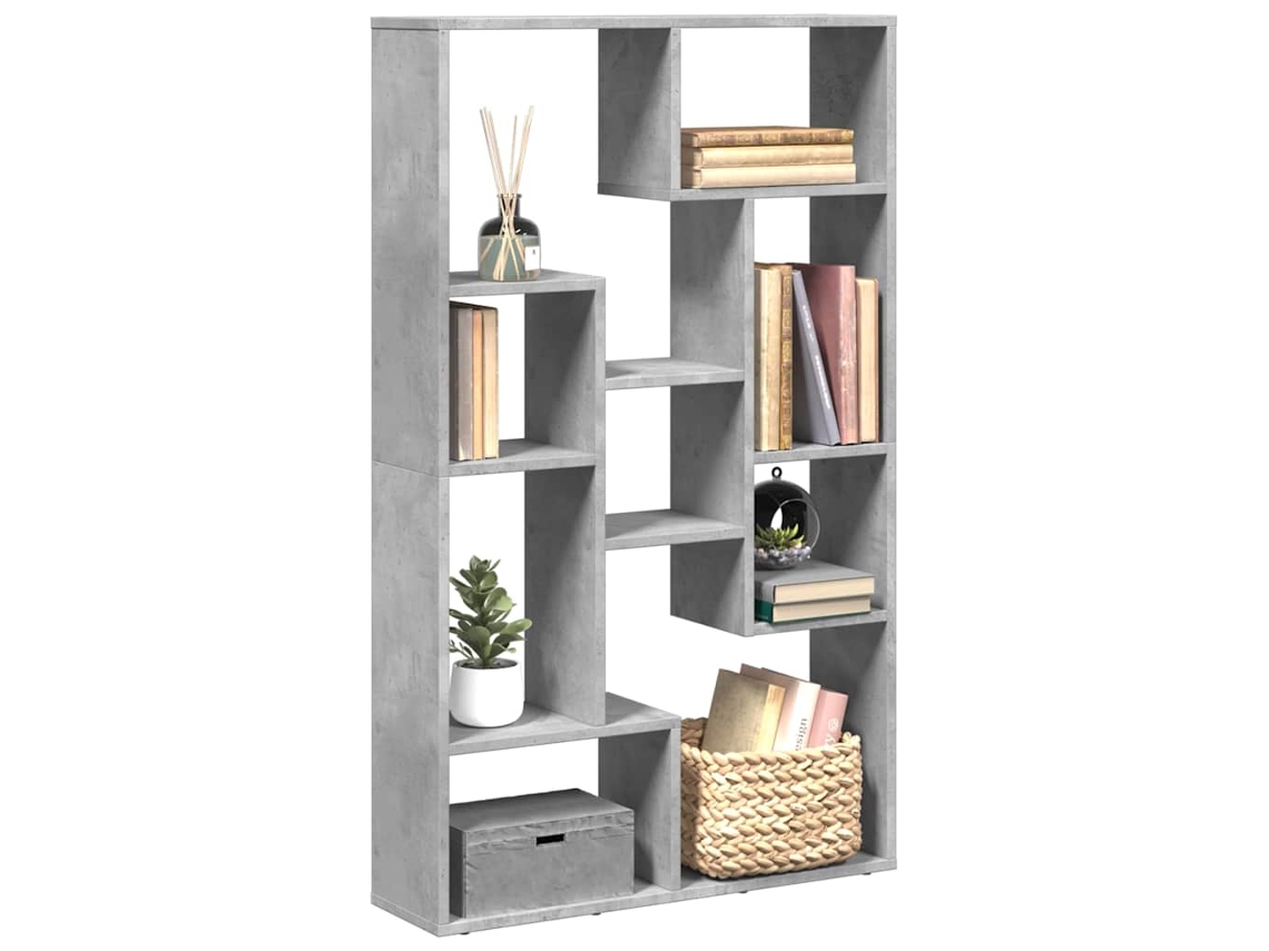 Estante Para Livros | Gabinete De Livros | Estante 72x20x120,5 Cm Derivados De Madeira Cinzento Cimento