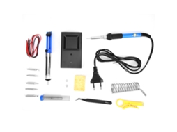 Kit De Ferro De Solda Ajustável De 60w Com Laxiscreed E 16 Peças Para Reparação Eletrónica