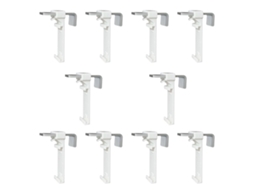 Conjunto De 10 Suportes De Fixação Para Persianas Duplas E Cortinas Duplas, Sem Necessidade De Furação, Para Fixação Com Grampos E Cola