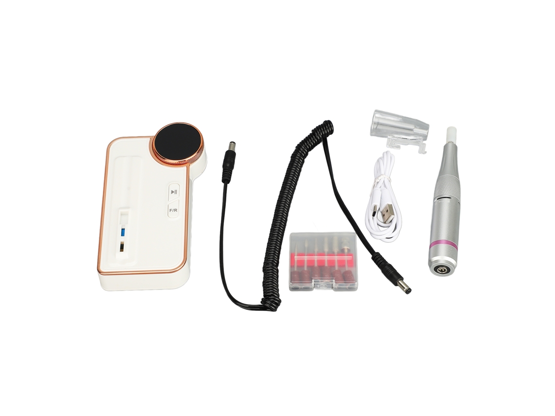 Máquina De Esmaltar Unhas Portátil Profissional Recarregável Com Furadeira Elétrica Para Manicure E Pedicure Em Casa Branca