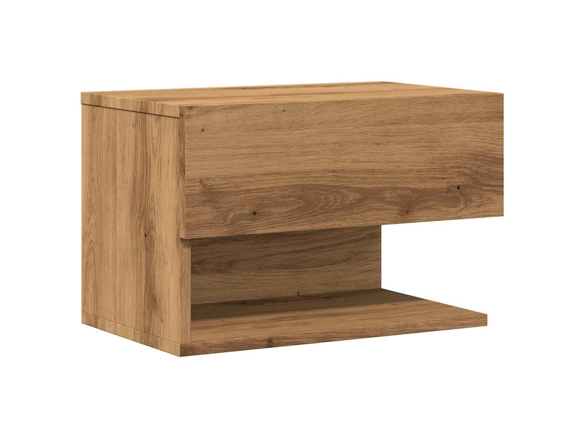 Wall-mounted Bedside Cabinet, Wall-mounted Bedside Cabinets Vidaxl Marrom Madeira Processada (n/a)