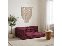 Vidaxl Travesseiro Para Sofá Pallet 3 Pcs Maroons 120 X 80 X 38 Cm