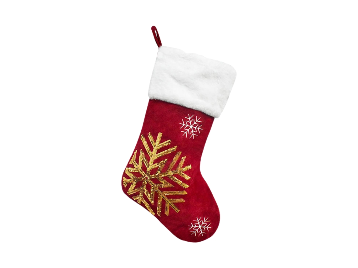 Meias de Natal com Pompom de Veludo, Presente de Natal com Rena Bordada LAXISCREED