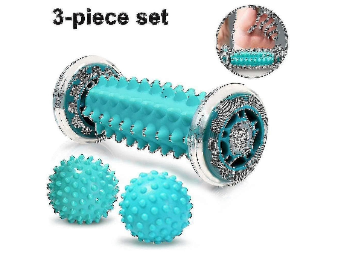 Rolo De Massagem Nos Pés E Jogo De Bola De Massagem Esperada Para Alívio Do Estresse, 3pcs