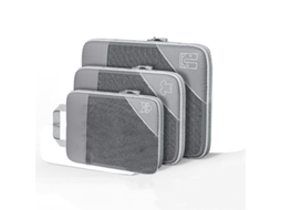 Bolsa de Viagem com Organizador de Compressão, 3 Peças Cinza AQUAFORGE