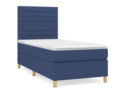 Box Spring Bed, Box Spring Beds Vidaxl Azul Tecido (90 X 190 Cm)
