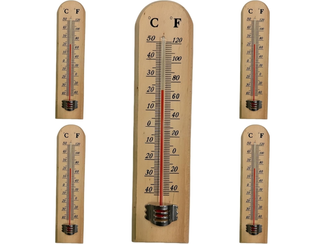 Termômetro De Madeira Pinho, Para Pendurar, Para Exibição De Querosene, Montagem Na Parede, Escala Dupla, 40 °c