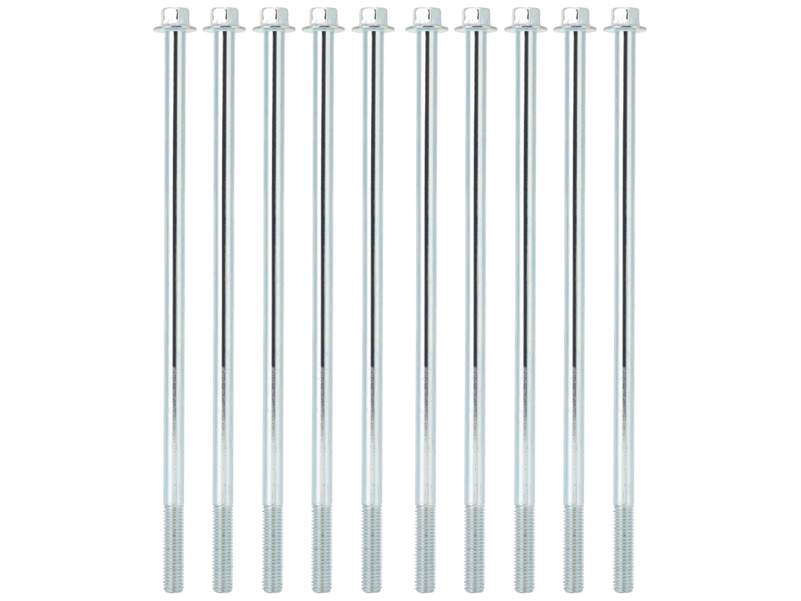 Kit de 10 Parafusos M8x210 com flange sextavada para suporte de motor CHABERLU