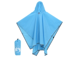 Vidaxl Poncho De Chuva Com Capuz Design 2 Em 1 223x145 Cm Azul