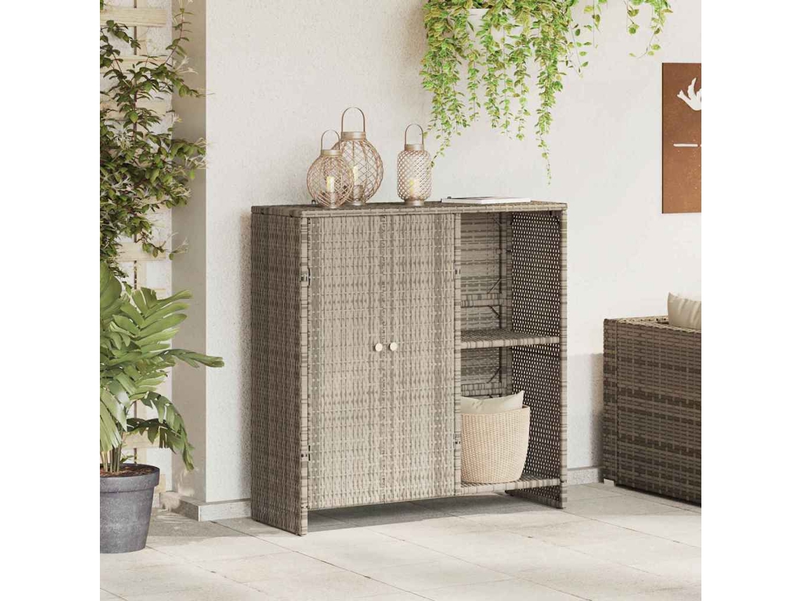 Vidaxl Armário De Arrumação Cinzento-claro 100 X 36 X 102 Cm Vime