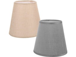 Conjunto De 2 Luminárias De Mesa Modernas Com Acabamento Em Tecido Estilo Vintage.