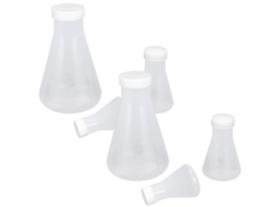 Conjunto De 6 Frascos Erlenmeyer De Plástico Transparente Resistentes Ao Calor.