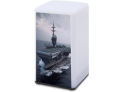 Luminária De Mesa A Bateria Com Estampa Porta Aviões, Ideal Para Leitura Em Escritórios E Quartos, Protegendo A Visão E
