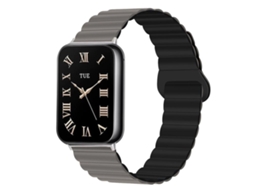 Bracelete para Redmi Watch 6 / 5 / 4 silicone magnético reversível com duas cores chocolate e preto XIAOMOYU
